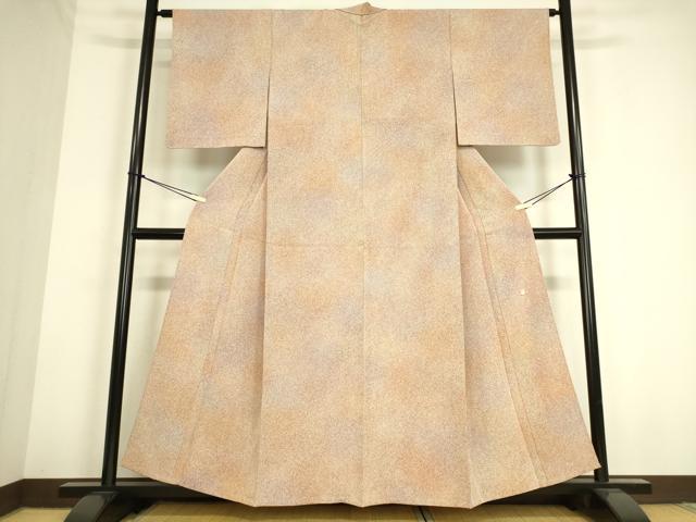 平和屋着物▽本薪蝋染工芸作家 木村勝美 小紋 単衣 霞文 正絹 逸品 DAAS0763az