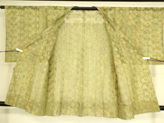 平和屋着物▽道行コート スリーシーズン 春夏秋 塵除け リボン織 菱繋ぎ 正絹 逸品 DAAS0811az