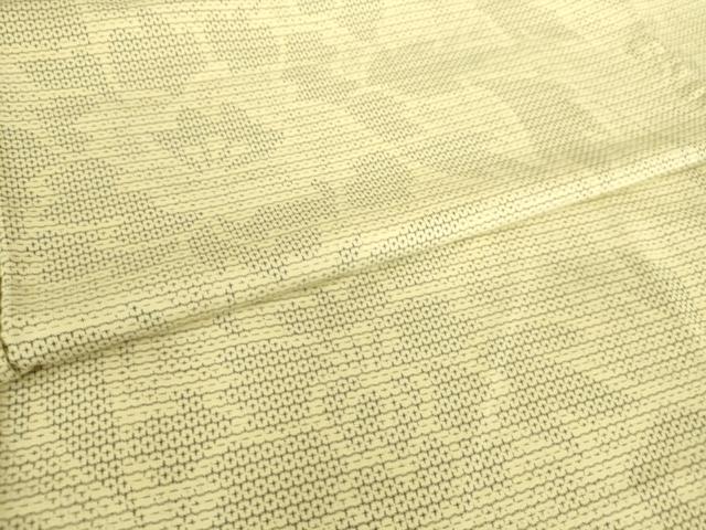 平和屋着物▽上質な紬 単衣 更紗花唐草文 100亀甲 正絹 逸品 DAAS0913az