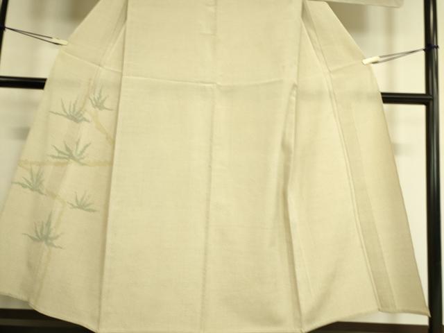 平和屋着物▽本塩沢 訪問着 単衣 笹文 正絹 逸品 DAAS0940az