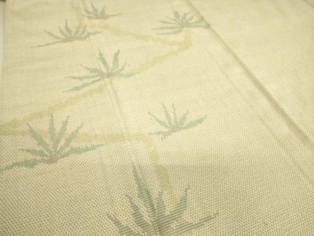平和屋着物▽本塩沢 訪問着 単衣 笹文 正絹 逸品 DAAS0940az