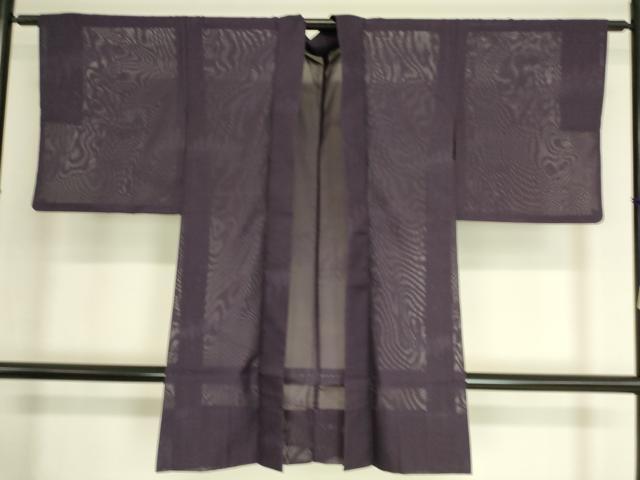 平和屋着物▽長羽織 スリーシーズン 春夏秋 塵除け 紗 樹林文 烏羽色 正絹 逸品 DAAS0961az