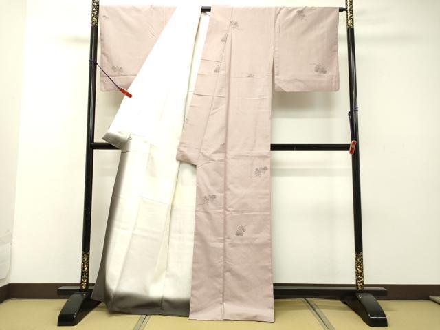 平和屋着物●上質な紬 葡萄蔦の葉文 さが美扱い 正絹 逸品 DAAS2005tw