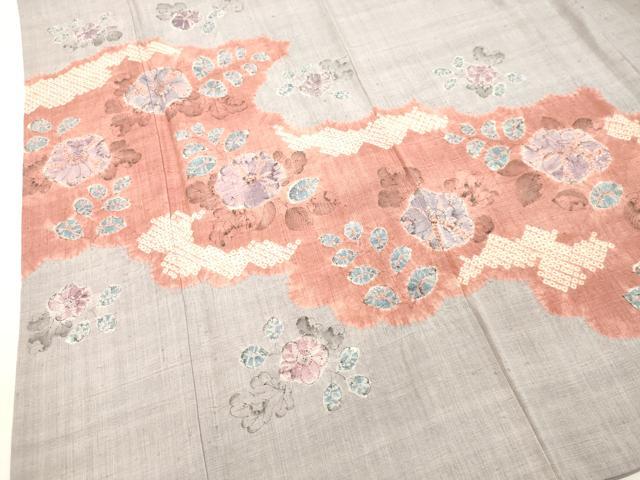 平和屋着物●訪問着 紬地 絞り 辻が花 正絹 逸品 DAAS2022tw
