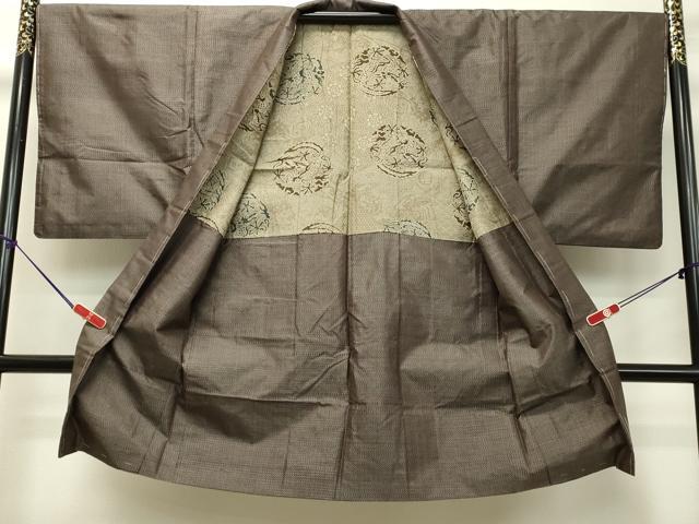 平和屋着物●男性 本場大島紬 アンサンブル 長羽織 80亀甲 総詰め 正絹 逸品 未使用 DAAS2028tw