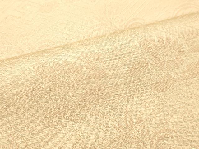 平和屋着物●上質な紬 工房布礼愛 草木染めの茜 草花地紋 肌色 証紙付き 正絹 逸品 DAAS2029tw