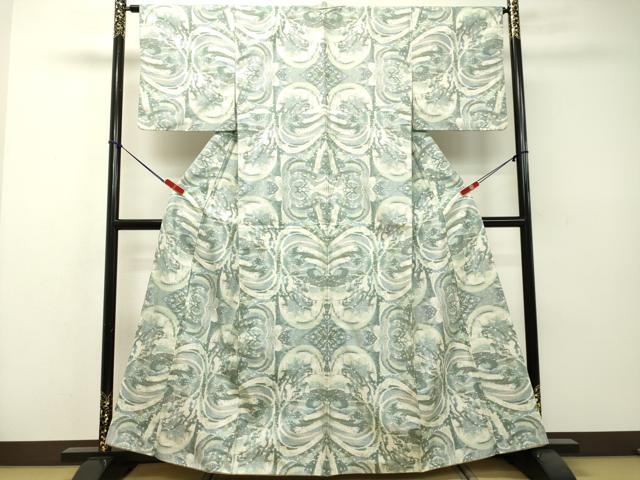 平和屋着物●本場大島紬 7マルキ 総絣 抽象文様 正絹 逸品 DAAS2055tw
