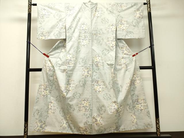 平和屋着物●本場大島紬 7マルキ 草花丸文 正絹 逸品 DAAS2120tw