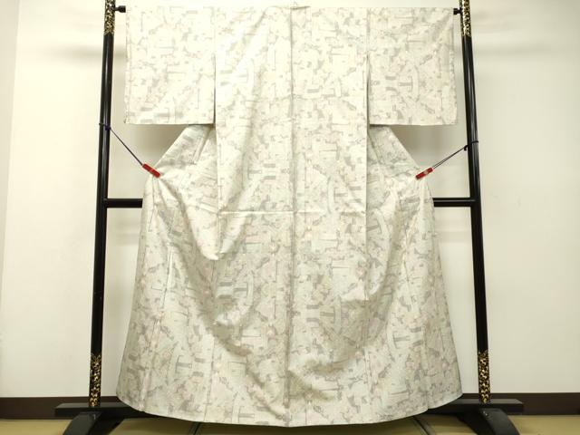 平和屋着物●本場大島紬 7マルキ 抽象文様 正絹 逸品 DAAS2123tw