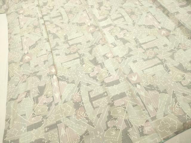 平和屋着物●本場大島紬 7マルキ 抽象文様 正絹 逸品 DAAS2123tw