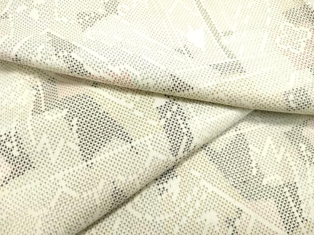 平和屋着物●本場大島紬 7マルキ 抽象文様 正絹 逸品 DAAS2123tw
