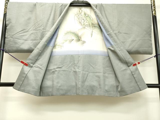 平和屋着物●男性 紬 アンサンブル 120亀甲 総詰め 反端付き 正絹 逸品 DAAS2183tw