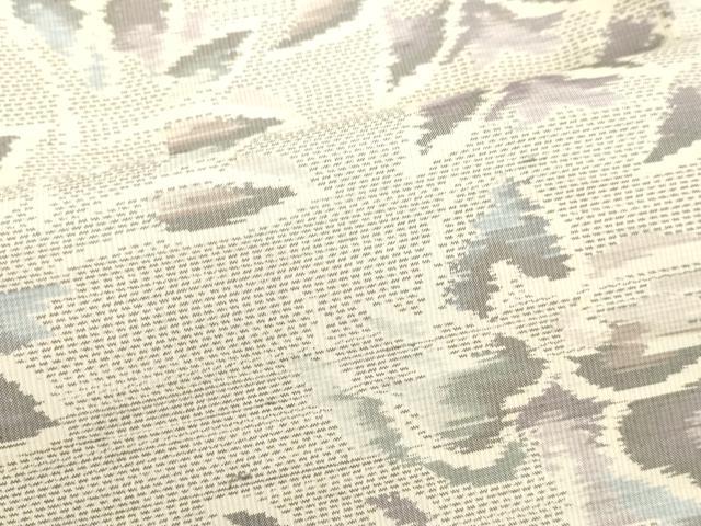 平和屋着物●本場大島紬 白大島 草葉文 正絹 逸品 DAAS2351tw