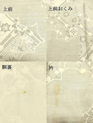 平和屋着物●本場大島紬 白大島 9マルキ 雲取り天井花文 正絹 逸品 DAAS2362tw