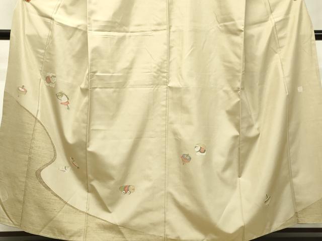 平和屋着物●訪問着 紬地 玩具文様 正絹 逸品 DAAS2413tw