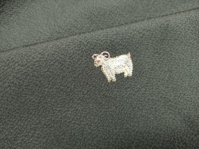 平和屋着物●上質な小紋 総刺繍 干支 金彩 正絹 逸品 DAAS2414tw