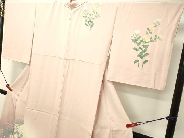 平和屋着物●訪問着 友禅 草花文 暈し染め 正絹 逸品 DAAS2430tw
