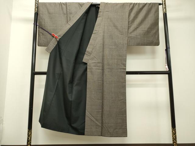 平和屋着物●男性 本場大島紬 アンサンブル 格子 正絹 逸品 DAAS2437tw