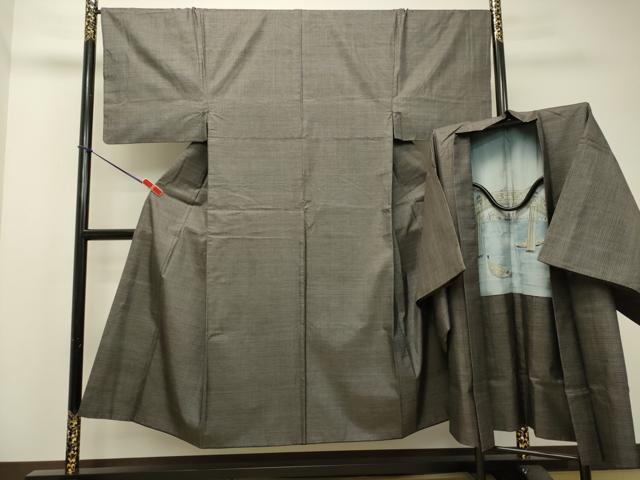 平和屋着物●男性 本場大島紬 アンサンブル 100亀甲 総詰め 正絹 逸品 DAAS2439tw