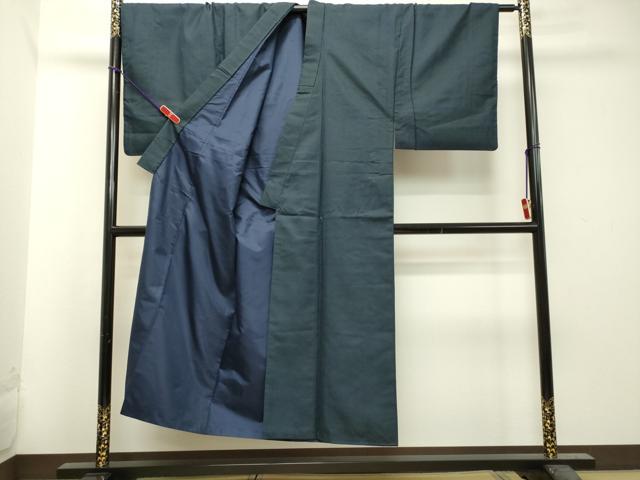 平和屋着物●男性 紬 アンサンブル 100亀甲 総詰め 正絹 逸品 DAAS2460tw