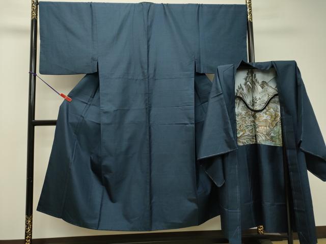平和屋着物●男性 本場大島紬 アンサンブル 100亀甲 総詰め 正絹 逸品 DAAS2463tw