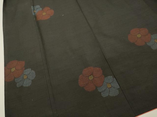 平和屋着物●塩沢紬 130亀甲 総詰め 舞花文 正絹 逸品 DAAS2501tw