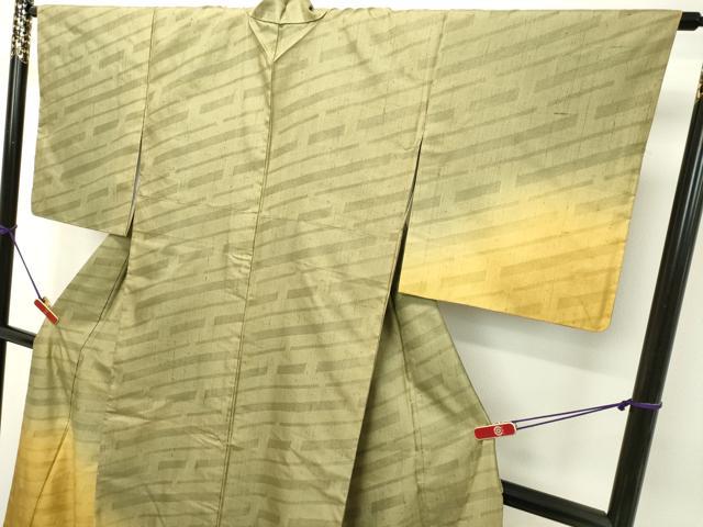 平和屋着物●訪問着 紬地 斜線文 正絹 逸品 DAAS2518tw
