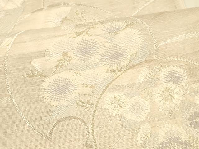 平和屋着物*夏物 六通柄袋帯 草花文 金銀糸 正絹 逸品 DAAS2536cm