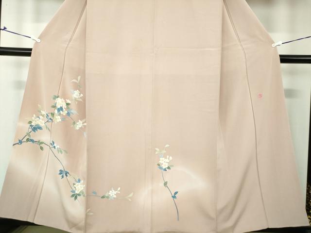 平和屋着物●本加賀友禅作家 南克治 訪問着 枝花文 暈し染め 正絹 逸品 DAAS3019ps