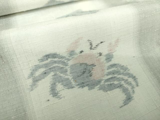 平和屋着物●訪問着 紬地 魚 間道 海老 鯛 河豚 蟹 正絹 逸品 DAAS3032ps