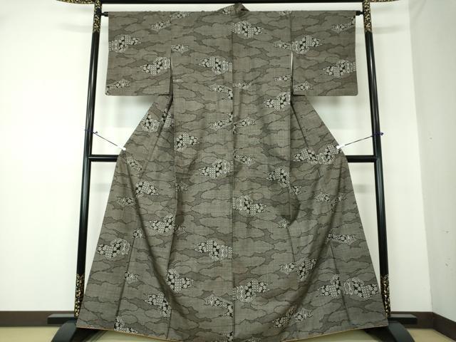 平和屋着物●本場大島紬 9マルキ 総絣 雲取り幔幕花文 正絹 逸品 DAAS3033ps
