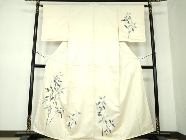 平和屋着物●訪問着 紬地 友禅 枝花文 正絹 逸品 未使用 DAAS3047ps