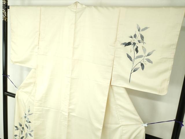 平和屋着物●訪問着 紬地 友禅 枝花文 正絹 逸品 未使用 DAAS3047ps