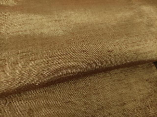 平和屋着物●上質な紬 色無地 朽葉色 正絹 逸品 DAAS3063ps