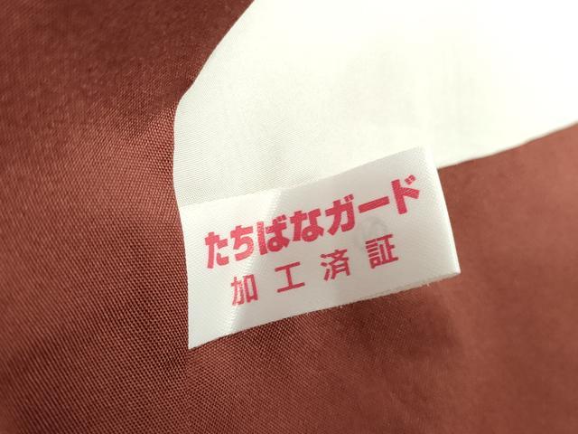 平和屋着物●上質な紬 花織 変わり格子 正絹 逸品 DAAS3130ps