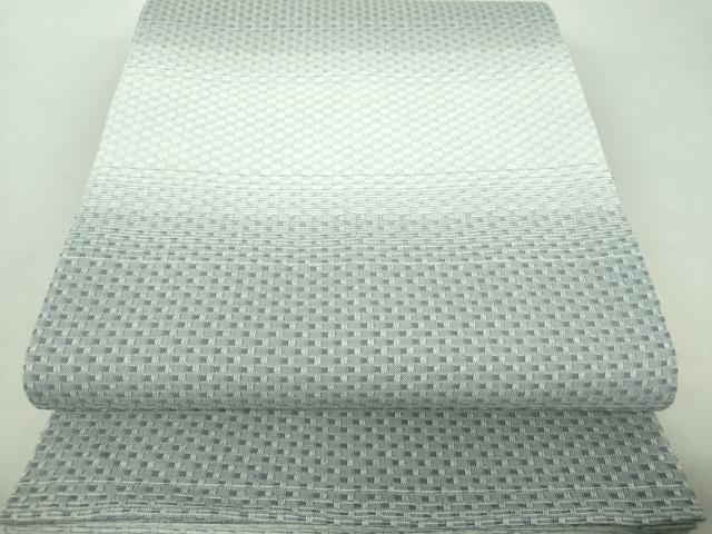 平和屋着物▽両面 全通柄袋帯 スリーシーズン帯 春 夏 秋 横段文 正絹 逸品 DAAS3180ps