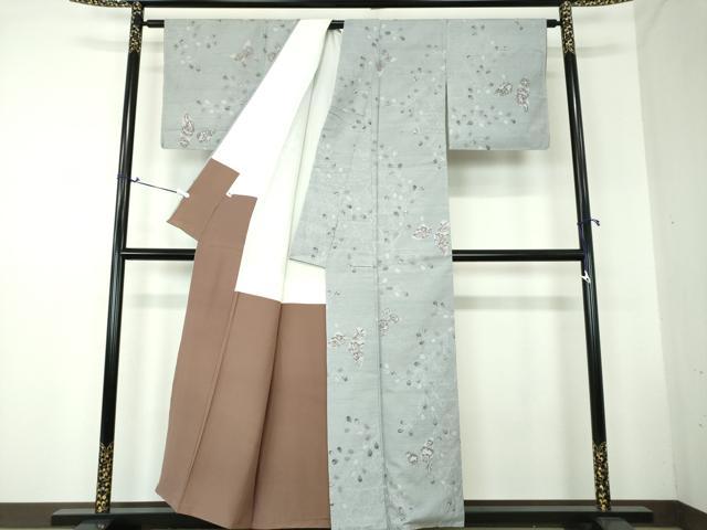 平和屋着物●上質な小紋 紬地 絞り 辻が花 正絹 逸品 未使用 DAAS3271ps