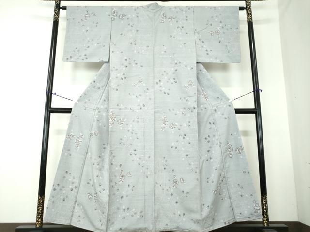 平和屋着物●上質な小紋 紬地 絞り 辻が花 正絹 逸品 未使用 DAAS3271ps