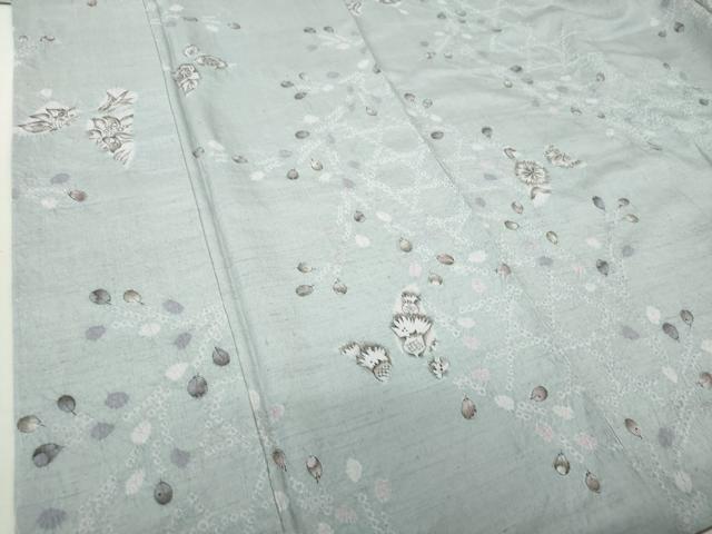 平和屋着物●上質な小紋 紬地 絞り 辻が花 正絹 逸品 未使用 DAAS3271ps