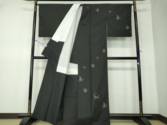 平和屋着物●本場大島紬 訪問着 9マルキ 地空 跳兎 月兎 正絹 逸品 DAAS3300ps