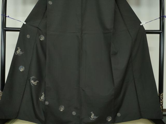 平和屋着物●本場大島紬 訪問着 9マルキ 地空 跳兎 月兎 正絹 逸品 DAAS3300ps