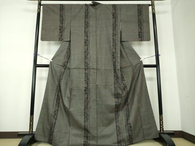平和屋着物●本場大島紬 7マルキ 草花間道 正絹 逸品 未使用 DAAS3352ps