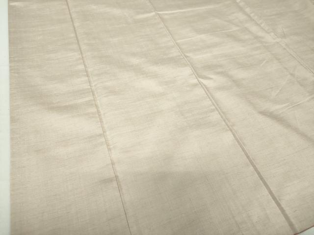 平和屋着物●結城紬 色無地 絹鼠色 正絹 逸品 DAAS3397ps