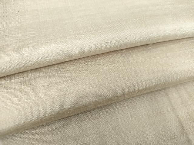 平和屋着物●結城紬 色無地 絹鼠色 正絹 逸品 DAAS3397ps