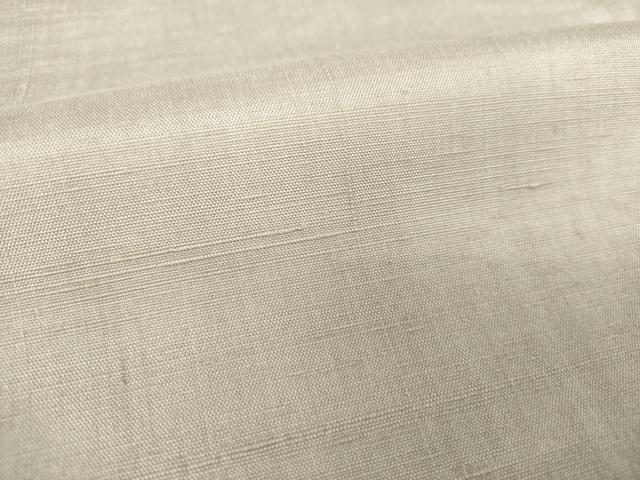 平和屋着物●結城紬 色無地 絹鼠色 正絹 逸品 DAAS3397ps