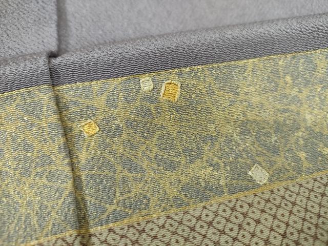 平和屋着物●訪問着 駒刺繍 鹿の子横段文 鬼しぼ縮緬 金彩 正絹 逸品 DAAS3429ps