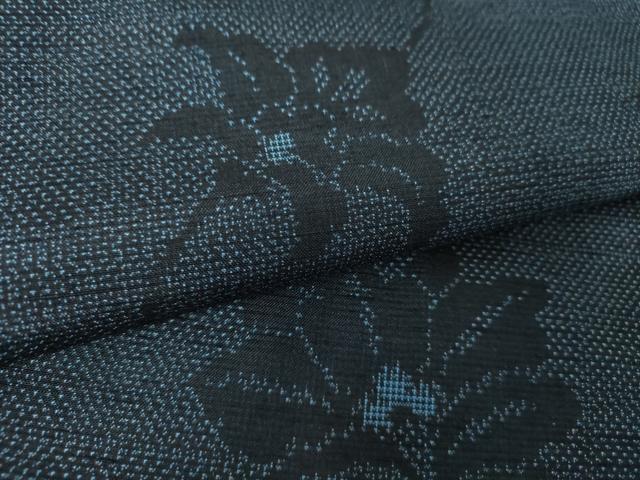 平和屋着物●塩沢紬 更紗花唐草文 正絹 逸品 DAAS3673ps