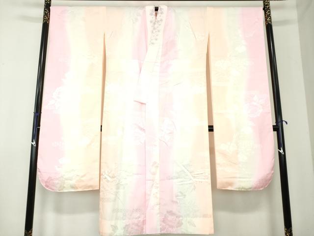 平和屋着物●豪華振袖 長襦袢(無双仕立て・半衿刺繍)・袋帯セット 刺繍 源氏香 雪輪舞桜 暈し染 金彩 やまと誂製 ロング丈 逸品 DAAS3734ps