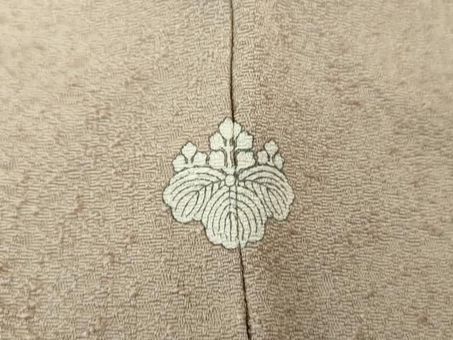 平和屋着物●上質な色無地 紋意匠 茶鼠色 正絹 逸品 未使用 DAAS3745ps