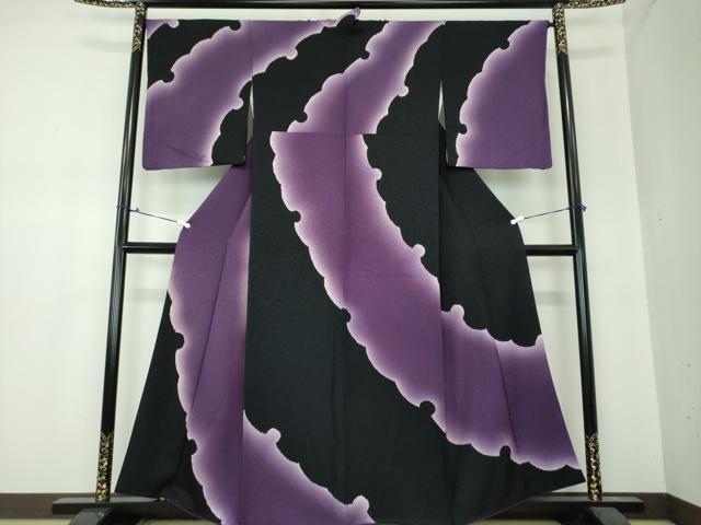 平和屋着物●絞り染色作家 藤井浩 アトリエフジコー 訪問着 雪輪 花唐草地紋 暈し染め 正絹 逸品 DAAS3807ps
